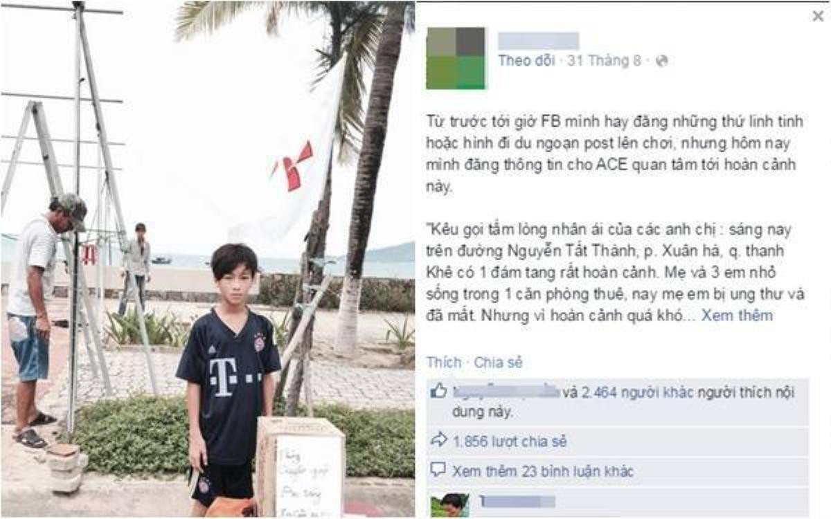 Câu chuyện được đăng tải trên facebook T.B khiến nhiều người rơi lệ - (Ảnh chụp màn hình).