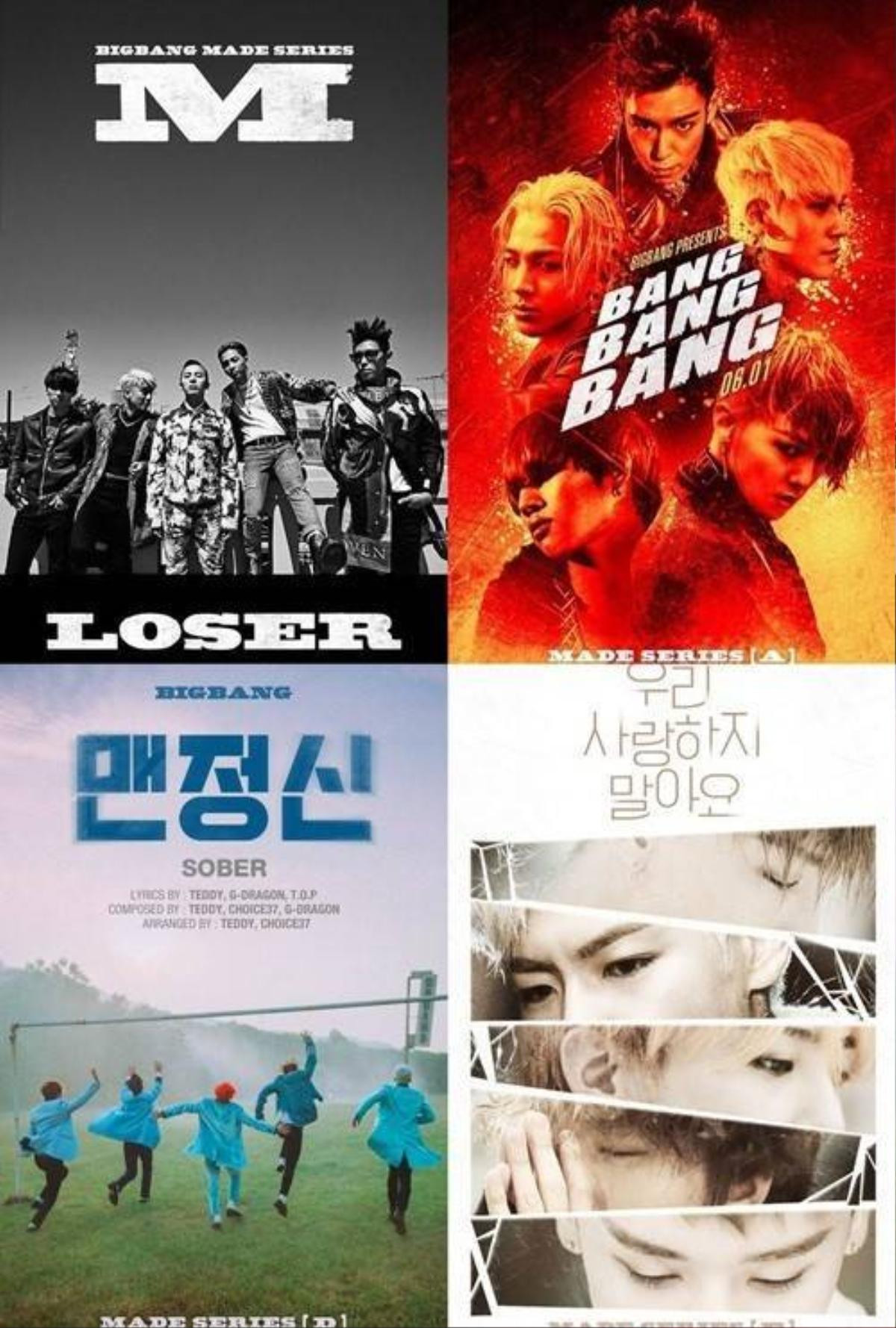 Các ca khúc của Big Bang trong album mới MADE đều đạt lượng xem cao trên Youtube.