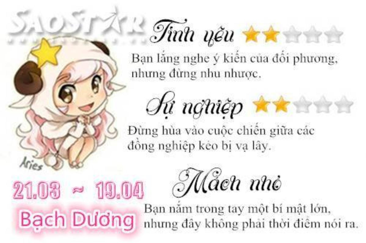 Thứ Tư 9/9: Bạch Dương đừng hùa vào 'cuộc chiến' giữa các đồng nghiệp Ảnh 1