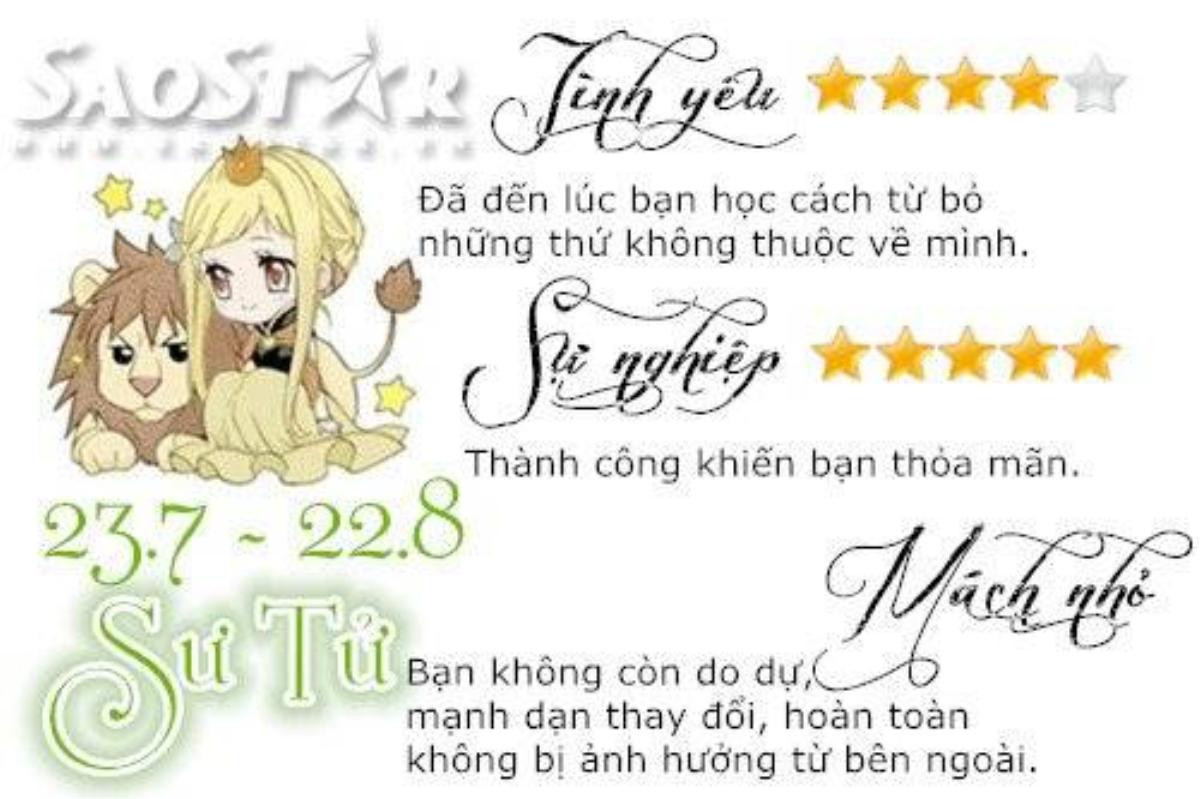 Thứ Ba 22/9: Sư Tử từ bỏ những thứ không thuộc về mình Ảnh 5