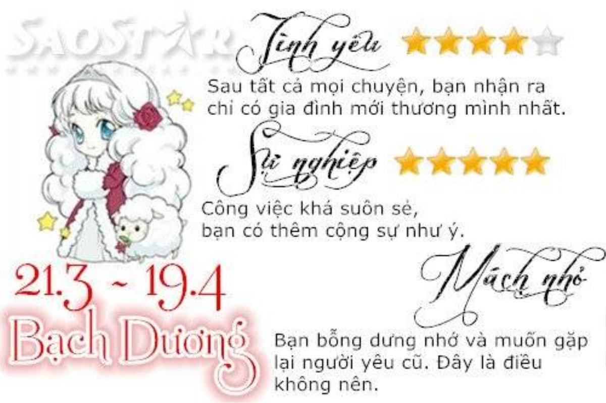 Thứ Tư 23/9: Bạch Dương nghĩ đến người yêu cũ Ảnh 1