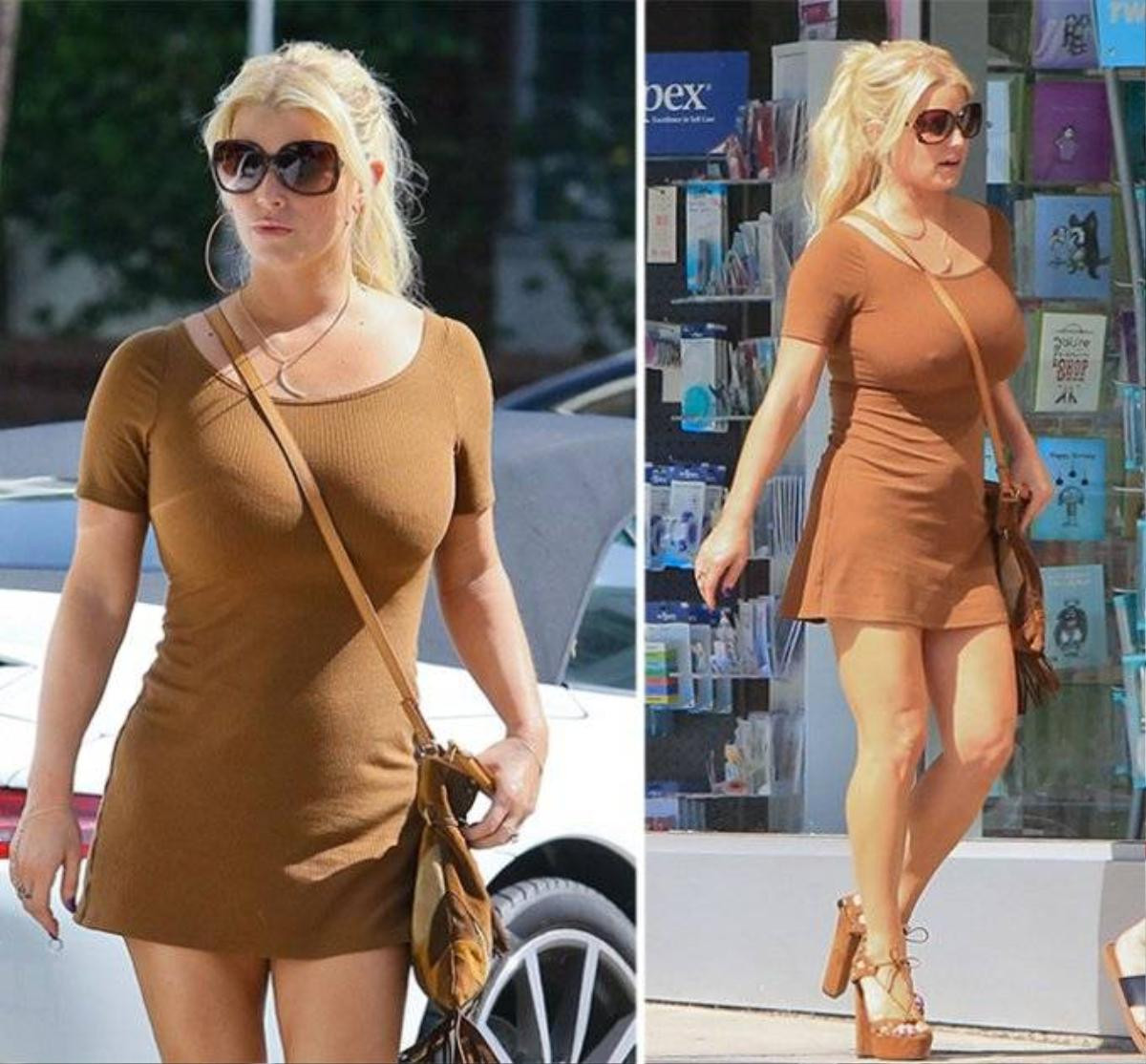 Jessica Simpson nóng bỏng trên phố.