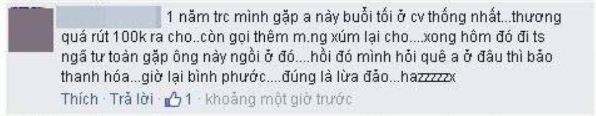 Người dân từng gặp hắn trước đây 1 năm.