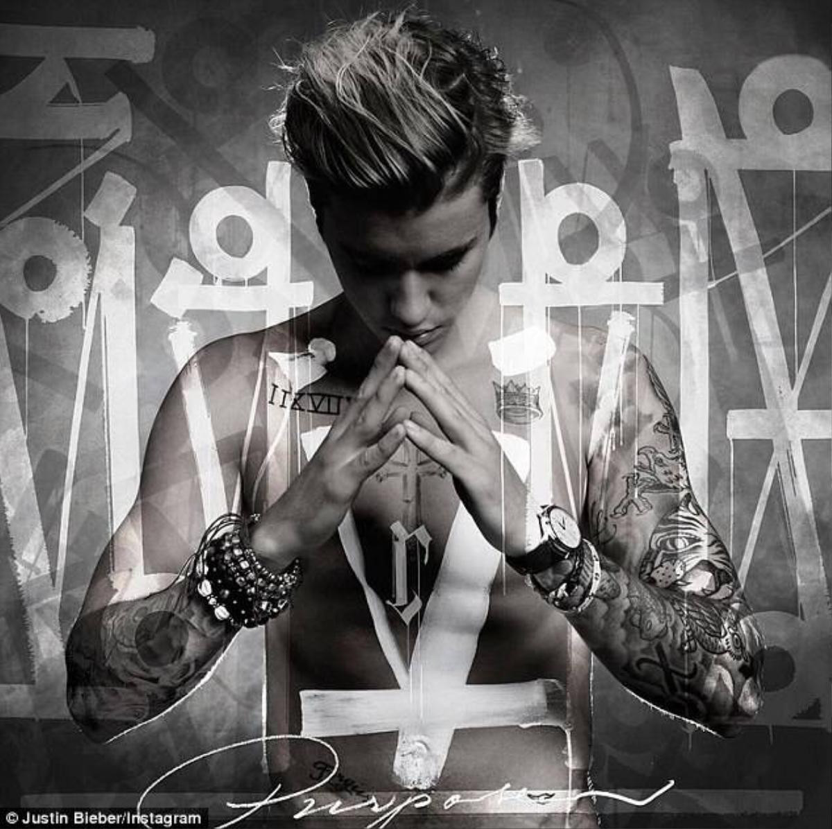 Bìa đĩa album Purpose của Justin Bieber.