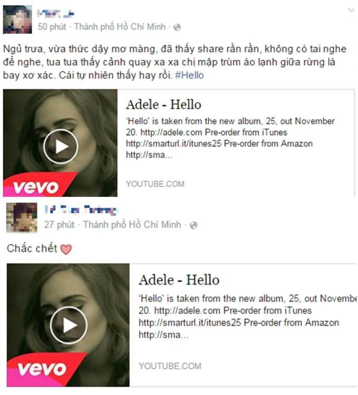 Cư dân mạng Việt chia sẻ về MV mới của Adele.