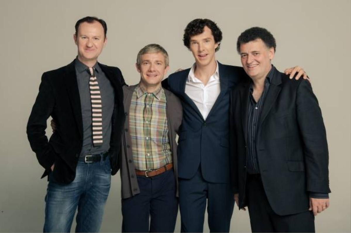 Mark-Gatiss-Martin-Freeman-Benedict-Cumberbatch-and-Steven-Moffat-sherlock-37378096-1280-853