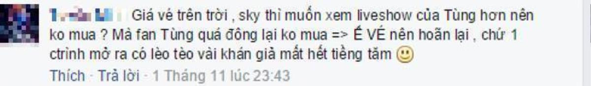 Cư dân mạng lý giải về nguyên nhân chương trình không bán được vé.