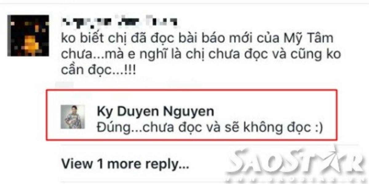 Kỳ Duyên thẳng thắn trả lời về bài phỏng vấn Mỹ Tâm. 