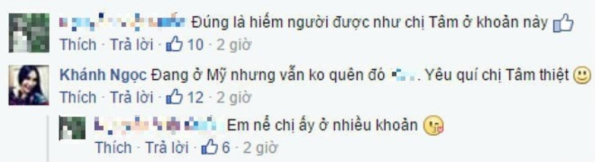 Đoạn trò chuyện giữa Khánh Ngọc và một nhà báo bằng những bình luận bên dưới status.