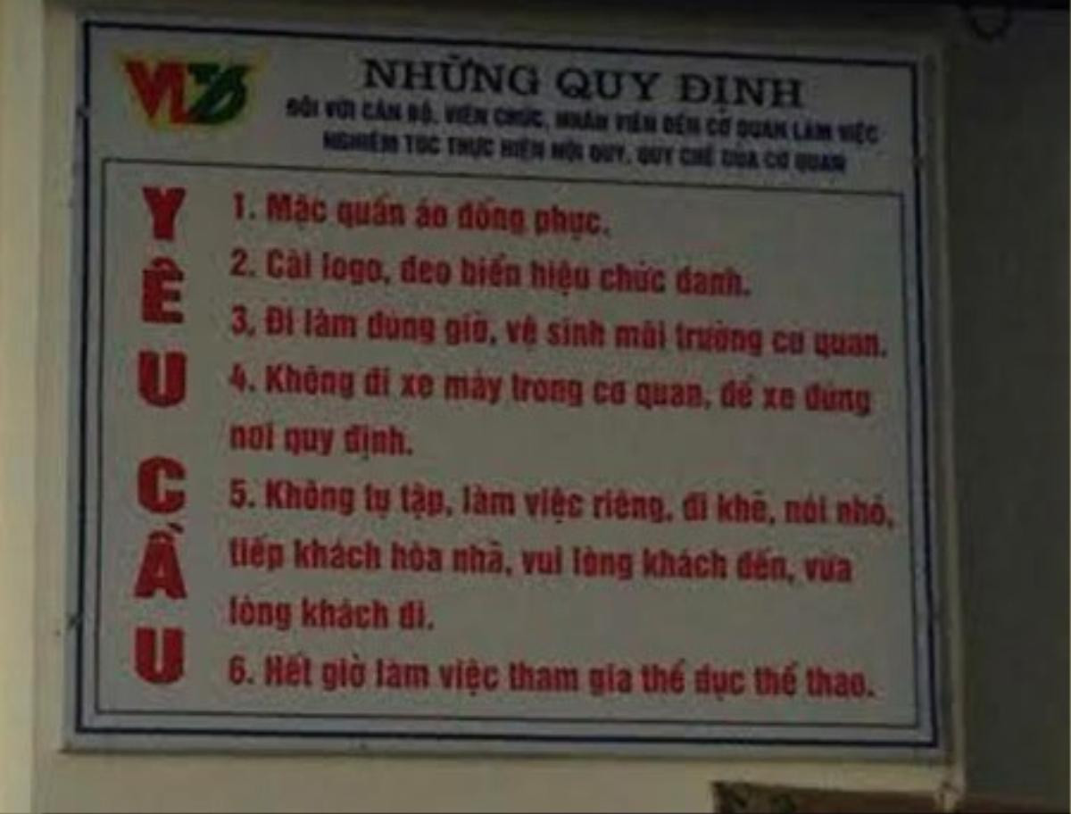 Nội quy của Trung tâm Dịch vụ việc làm tỉnh Thái Bình. Ảnh: Nhật Quang.