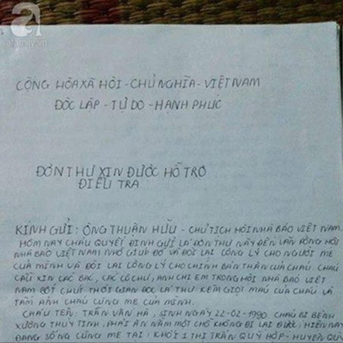 Những lá thư kêu cứu đẫm máu và nước mắt của mẹ con Hà.