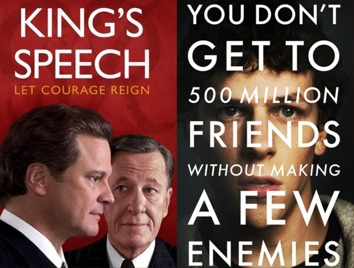 Đó là một trong những lý do "The King's Speech" được đánh giá cao hơn "The Social Network".