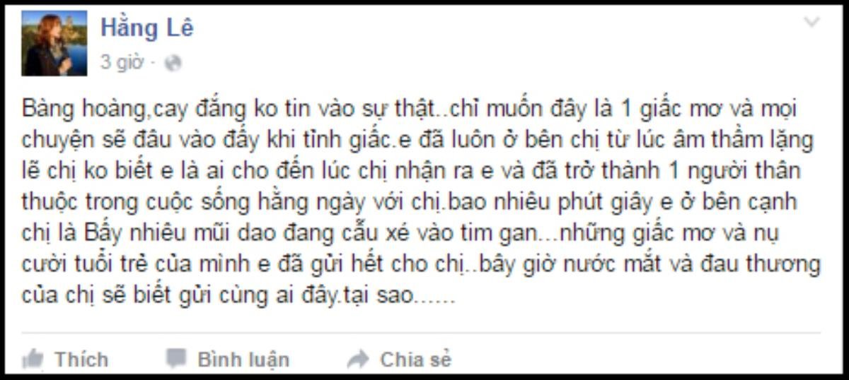 Minh Hằng sốc khi hay tin fan ruột qua đời.