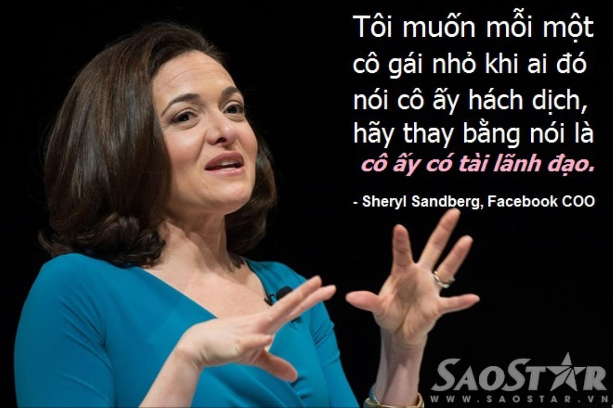 Phát ngôn của Sheryl Sandberg cổ vũ các cô gái trẻ.