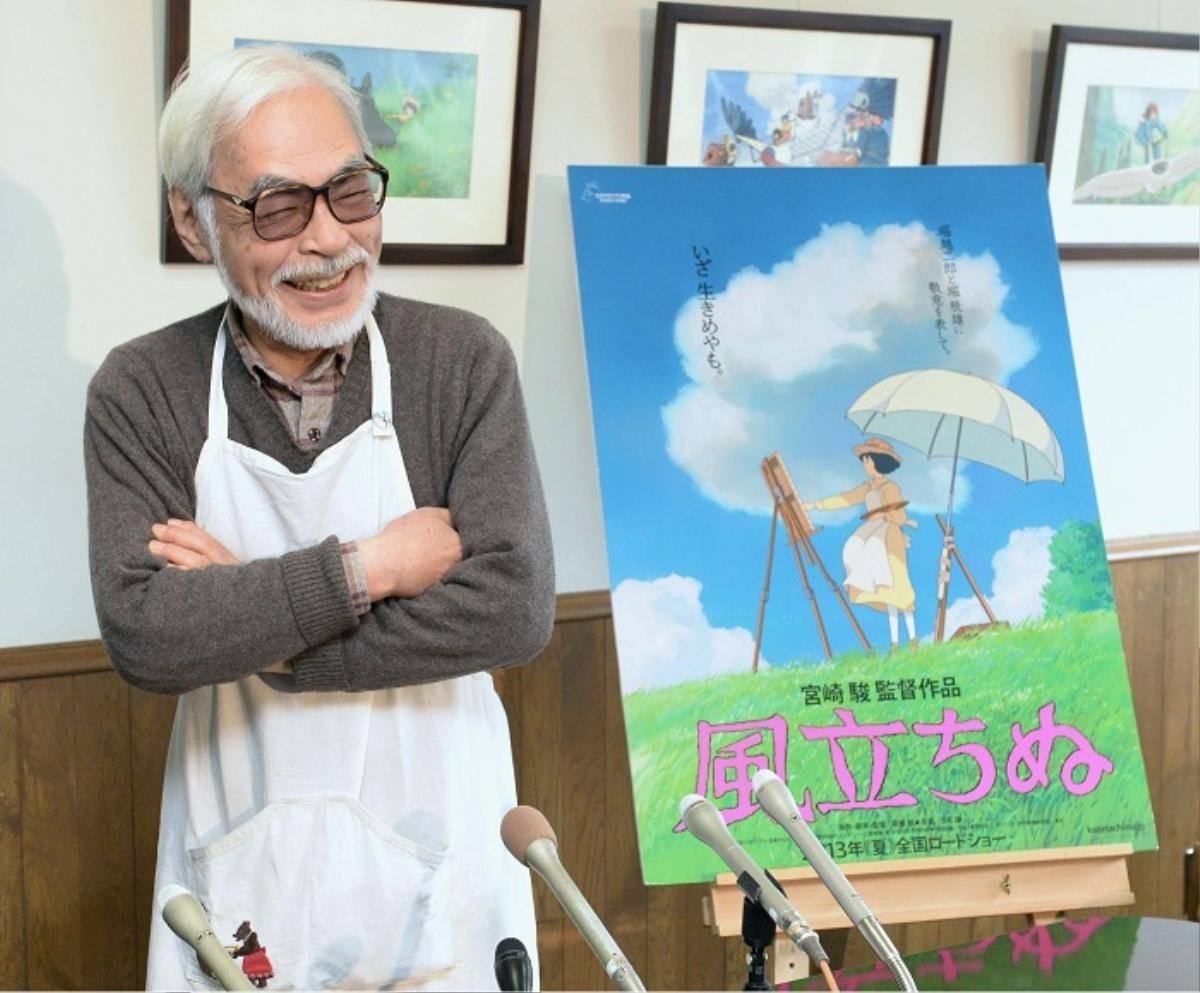 Hayao Miyaki bên tác phẩm cuối cùng của ông cho Studio Ghibli - “The Wind Rises” 