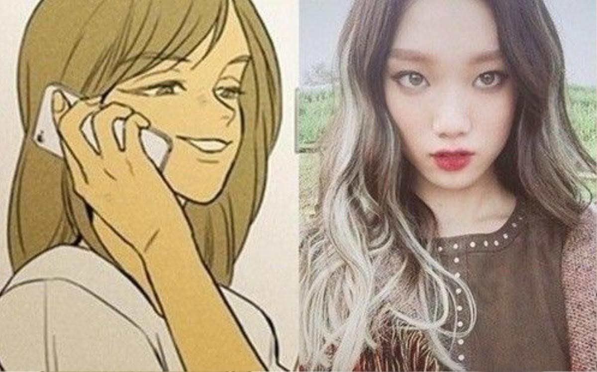 Nhân vật Baek In Ha trong truyện tranh và Lee Sung Kyung- chủ nhân vai diễn trong phiên bản truyền hình.