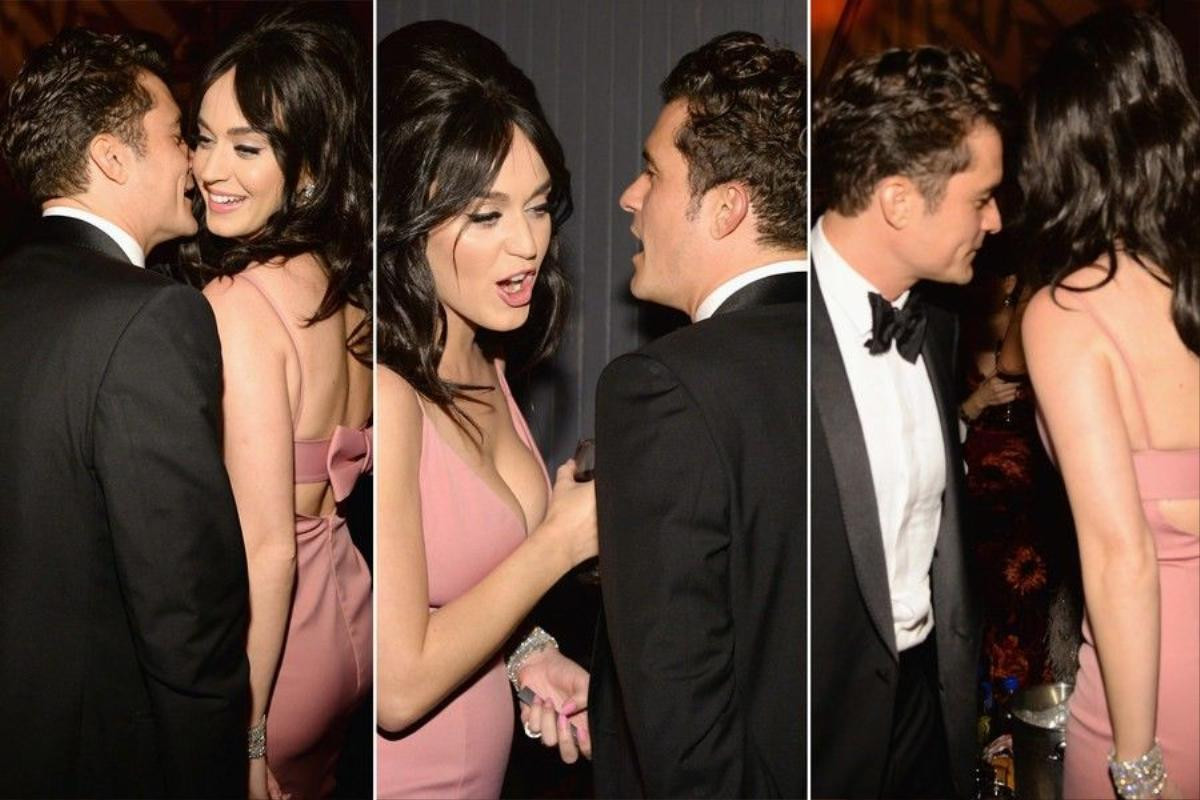 Katy Perry và Orlando Bloom tại Quả cầu vàng 2016.