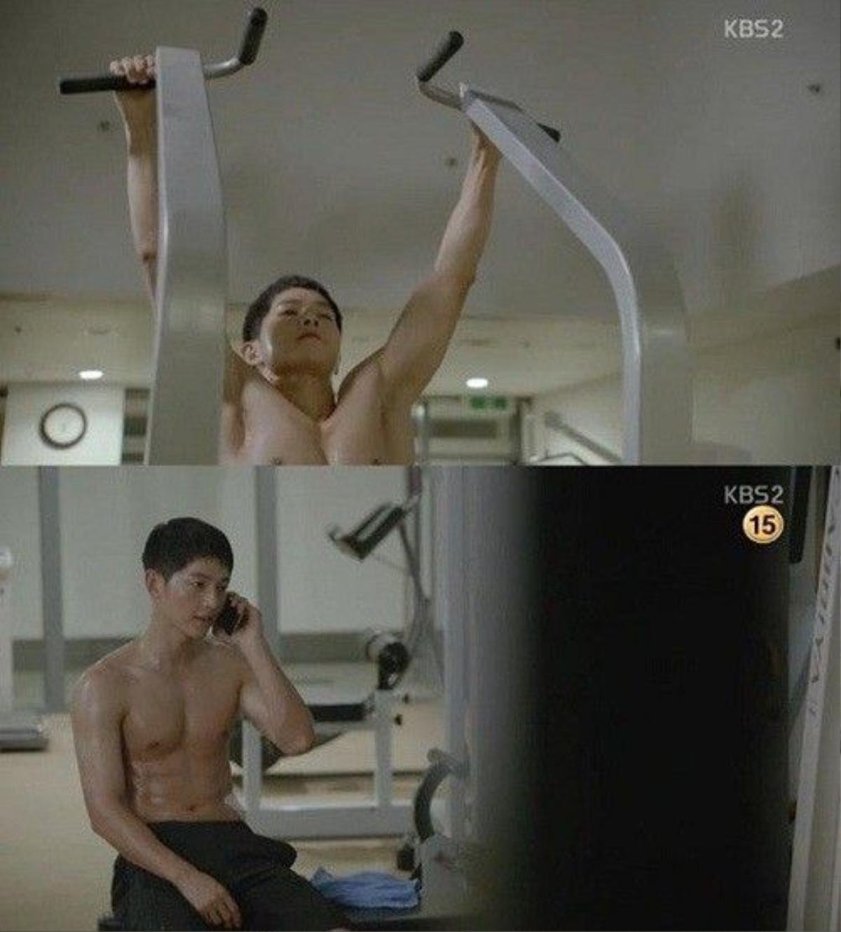 Khán giả có dịp chiêm ngương body 6 múi của Song Joong Ki trong "