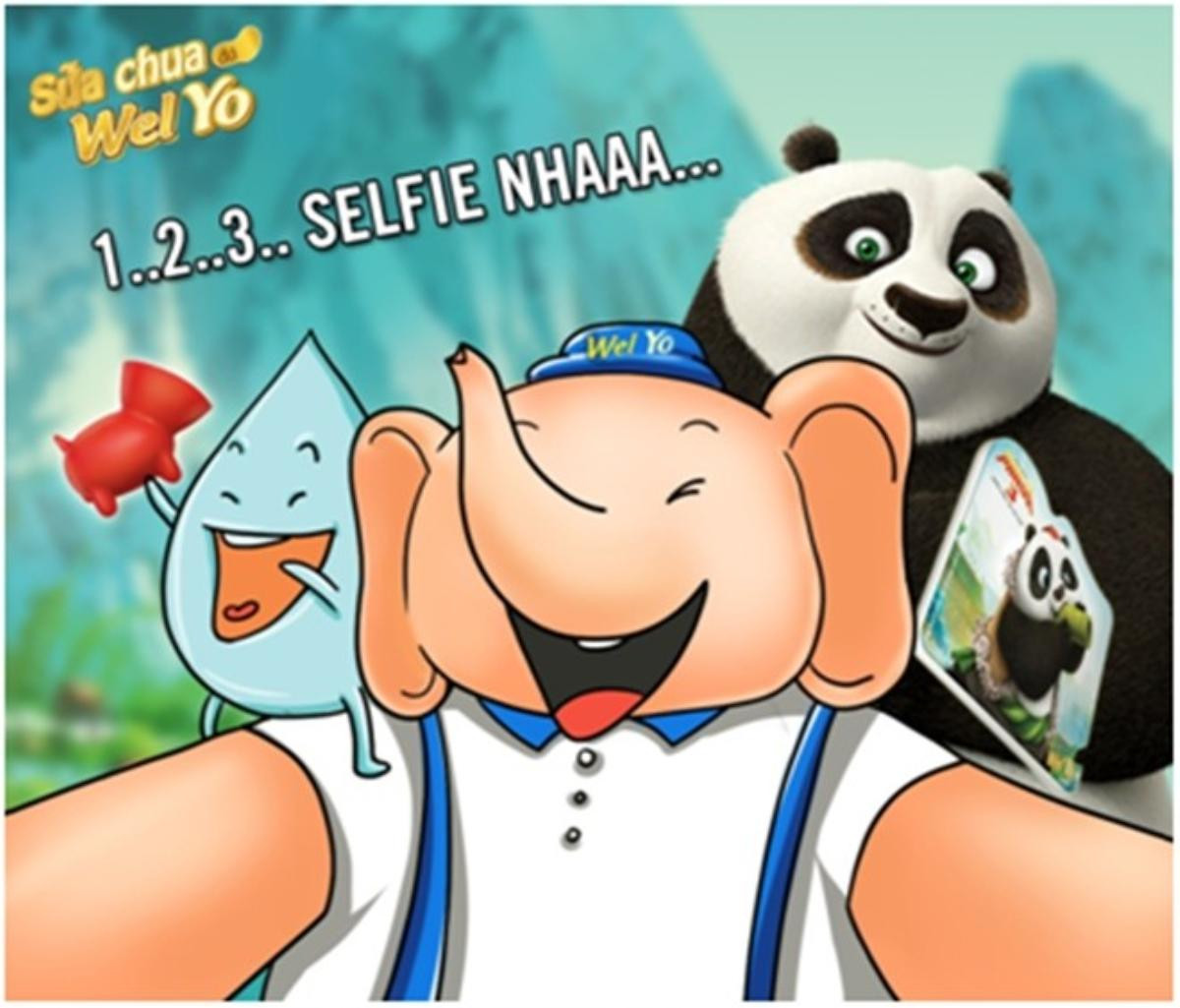 123 selfie cùng Kungfu Panda nha!