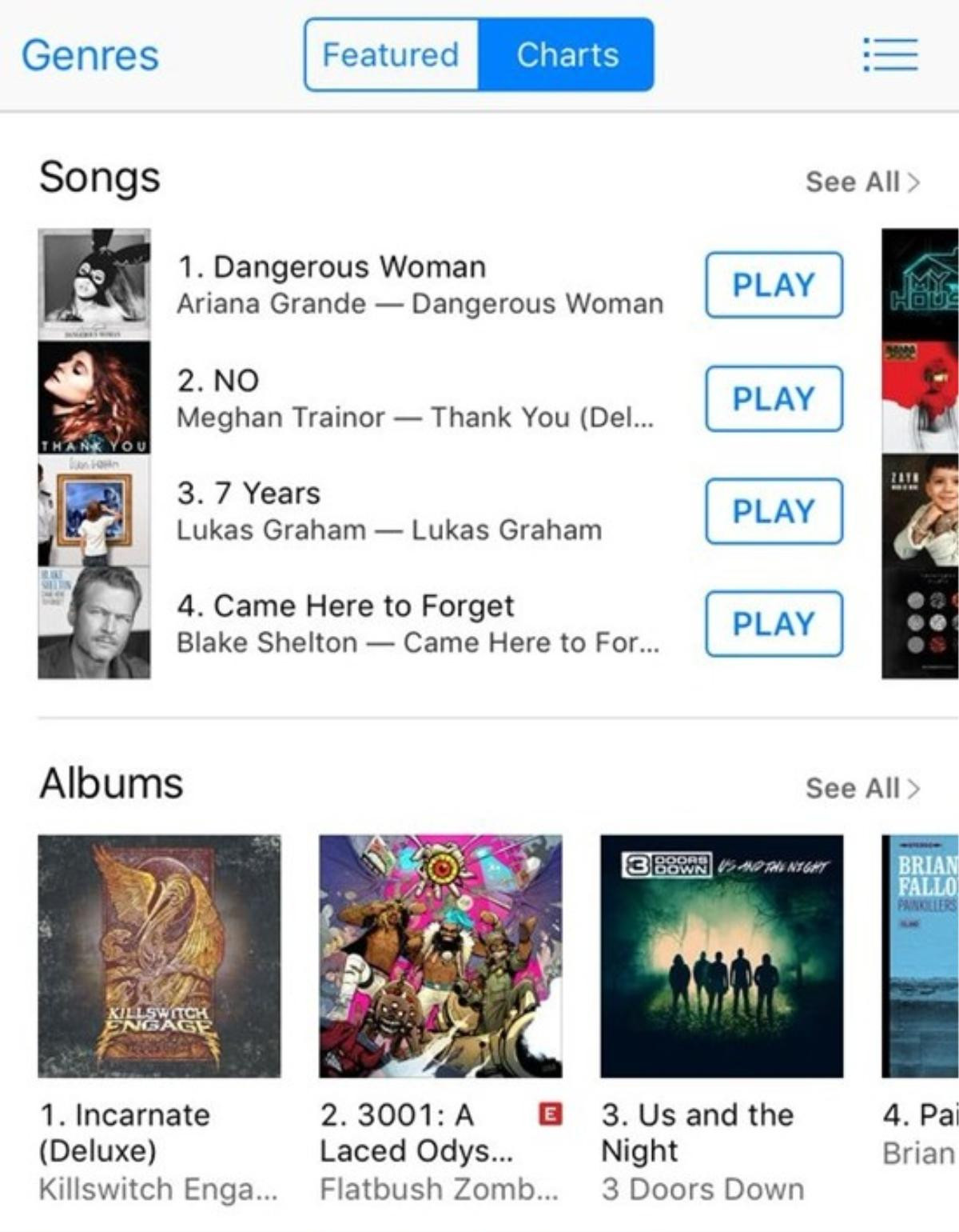 Dangerous Woman itunes No.1