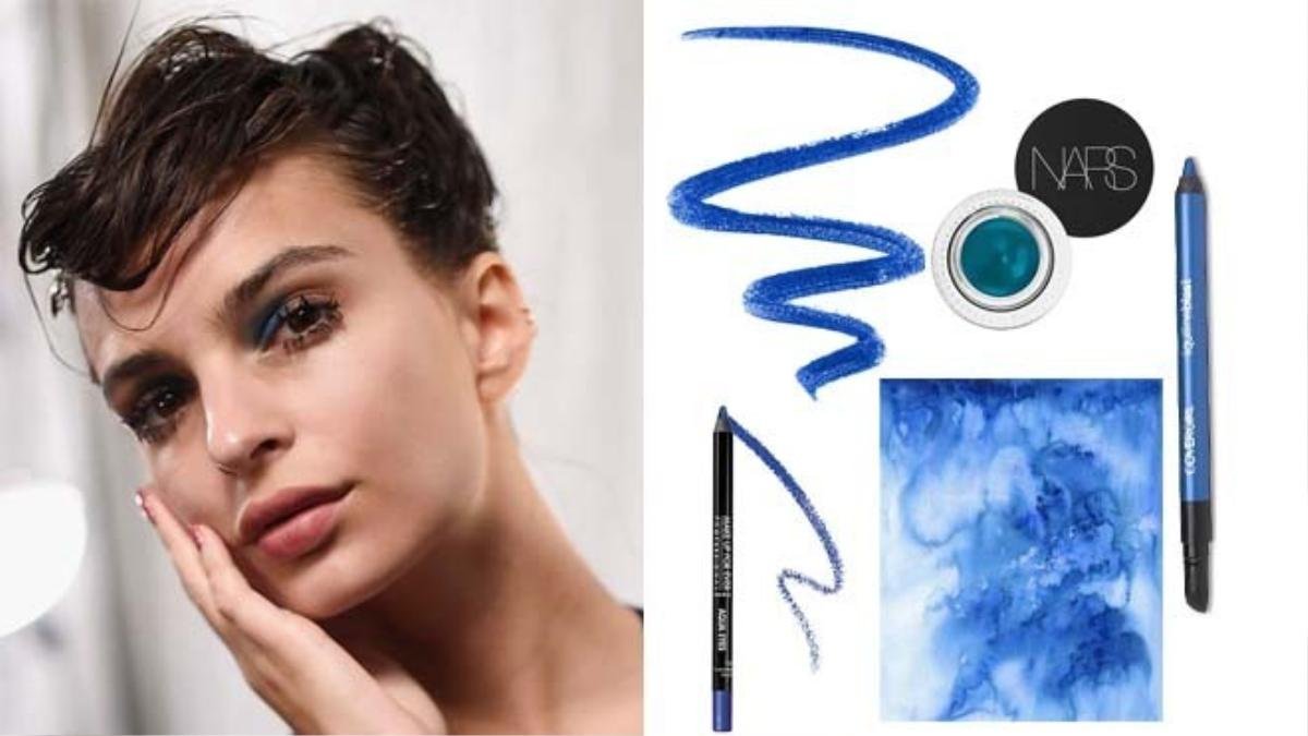 Làm mát những ngày hè đầy oi ả với tông make up mắt xanh cobalt.