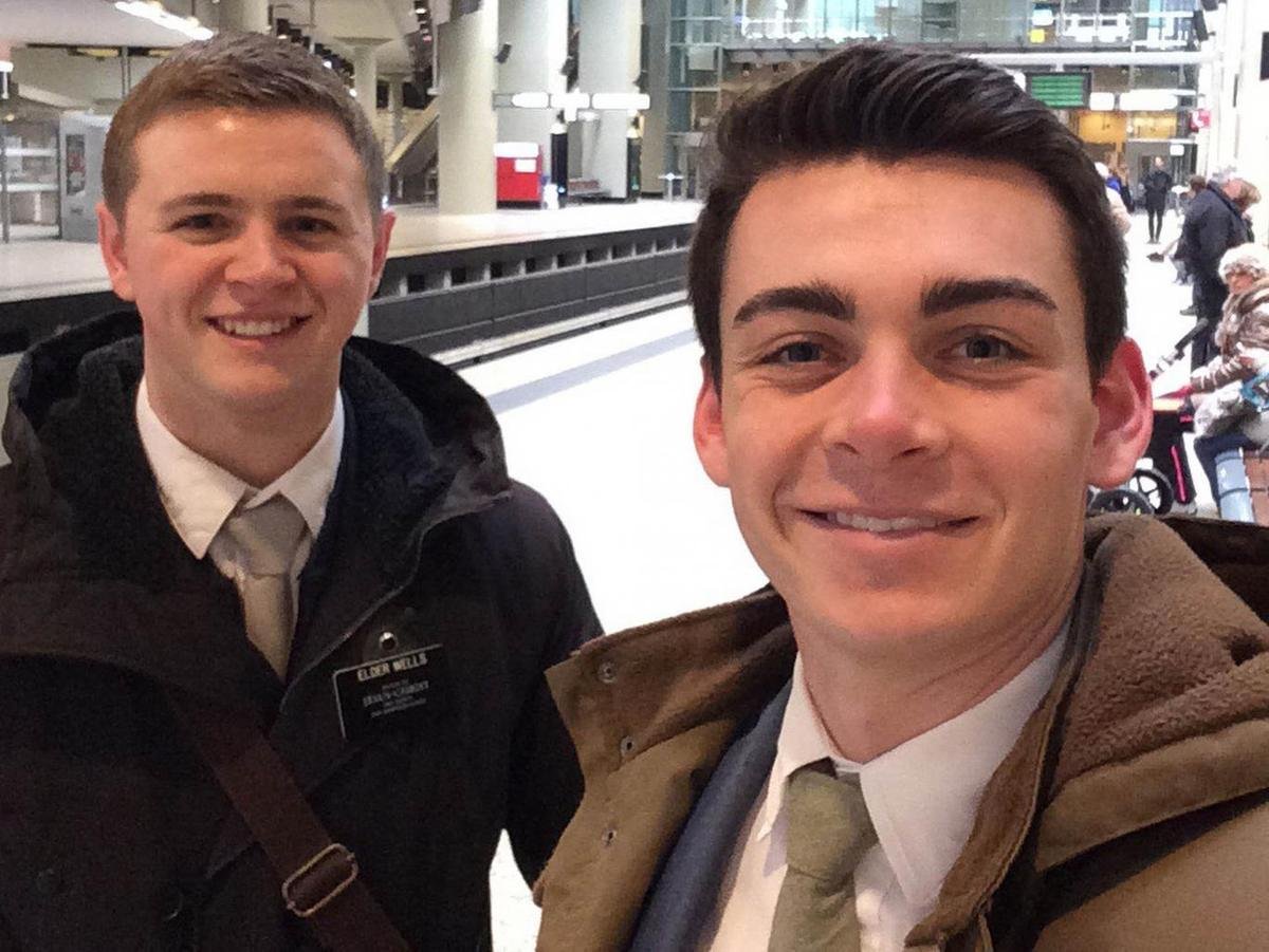 Mormon missionaries Mason Wells (leflt) and Joseph Empey were both were injured in Tuesday's explosion at the Brussels airport AP