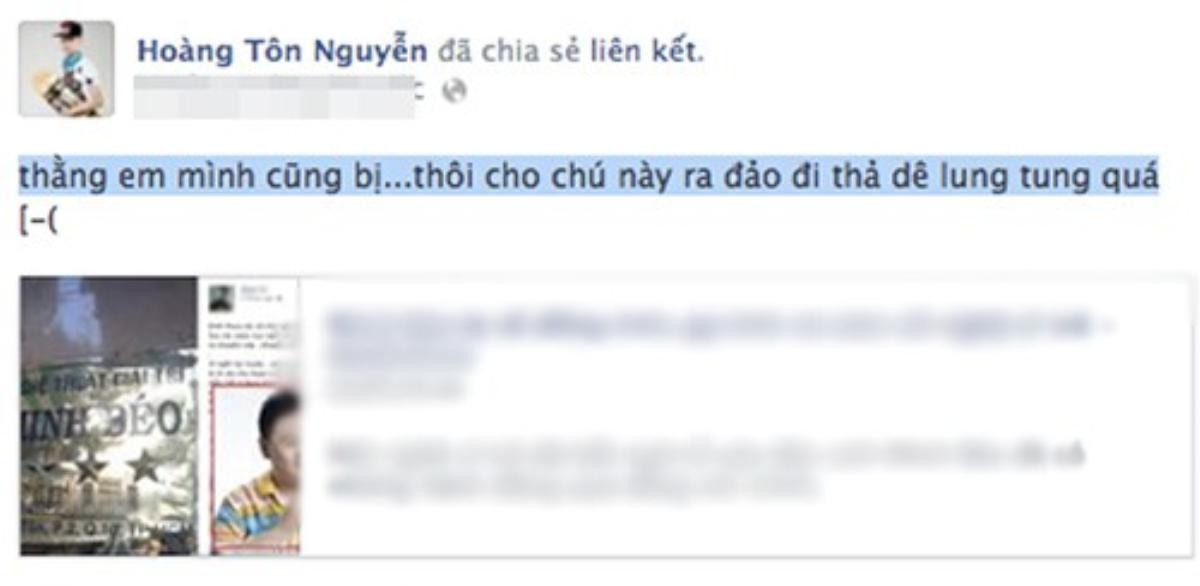 "Thằng em mình cũng bị... Thôi cho chú này ra đảo đi, thả dê lung tung quá" - Hoàng Tôn bức xúc.