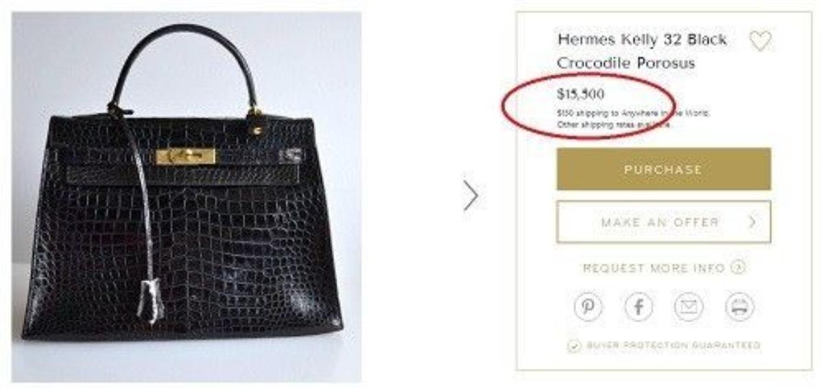 Chiếc túi Hermes Kelly là một item mà chân dài rất yêu thích và thường xuyên trưng dụng, item được bán với giá 15.500 USD ( khoảng 350 triệu đồng).