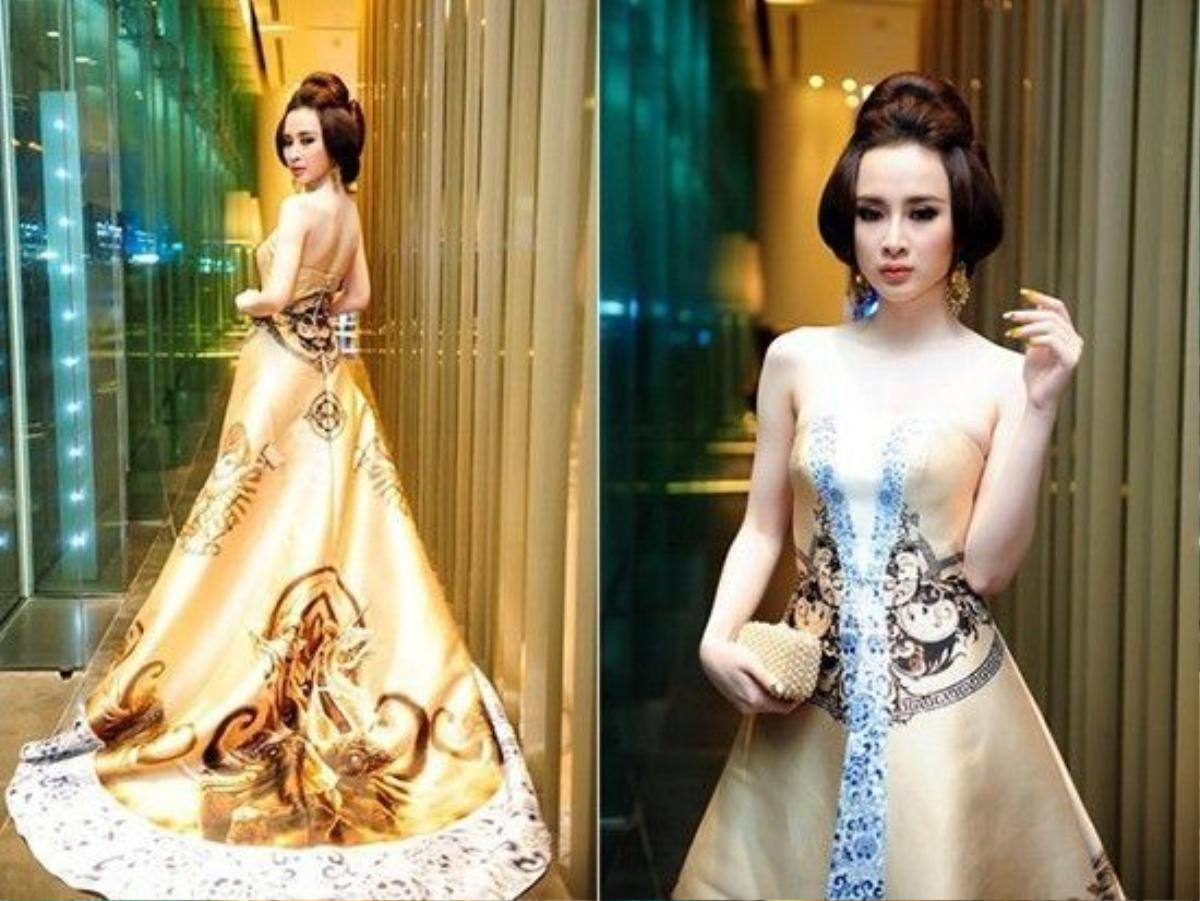 Angela Phương Trinh tự tin sải bước trên thảm đỏ như một nữ hoàng trong đầm dạ hội.