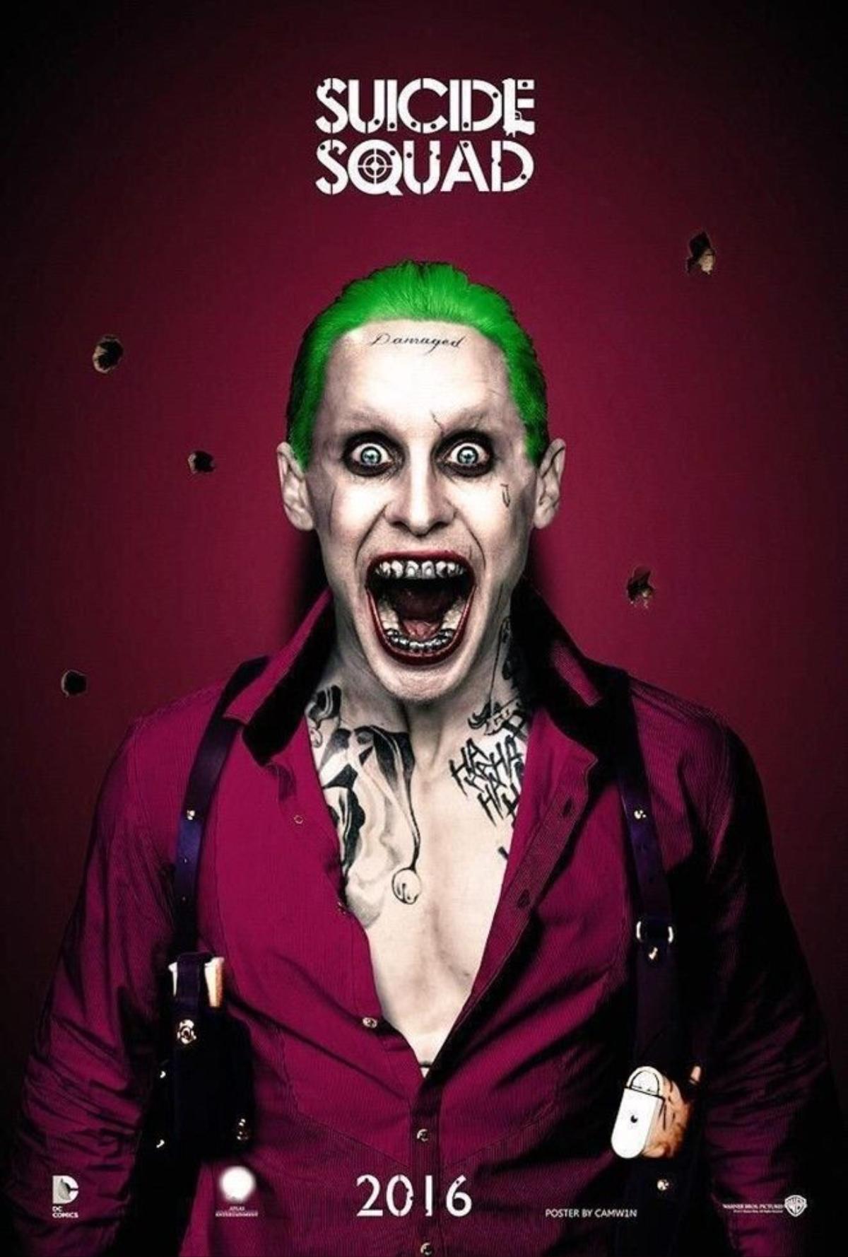 Tạo hình Joker của Jared trong phim.