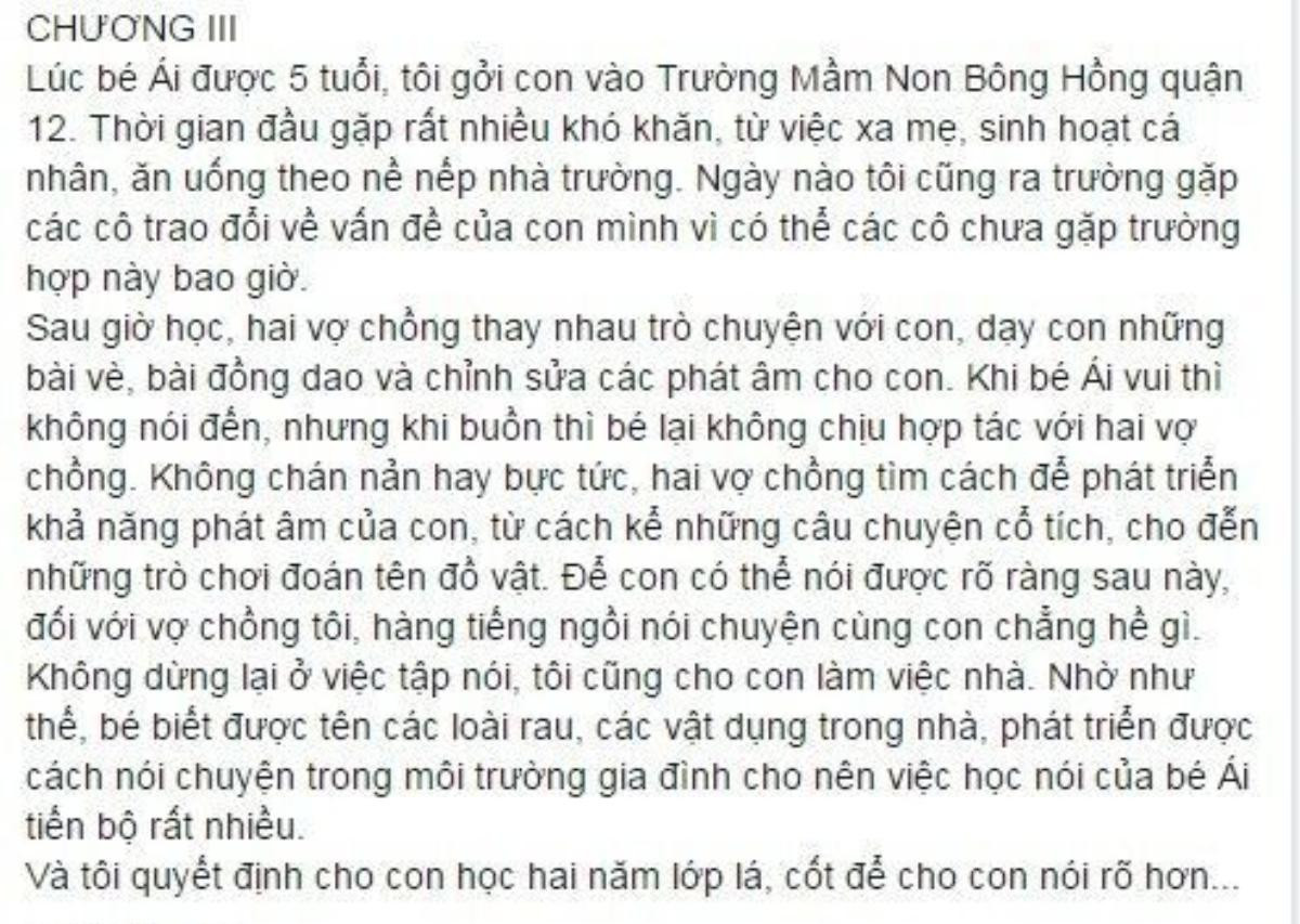 Những này đầu đi học lớp mầm non của Khả Ái gặp rất nhiều khó khăn.