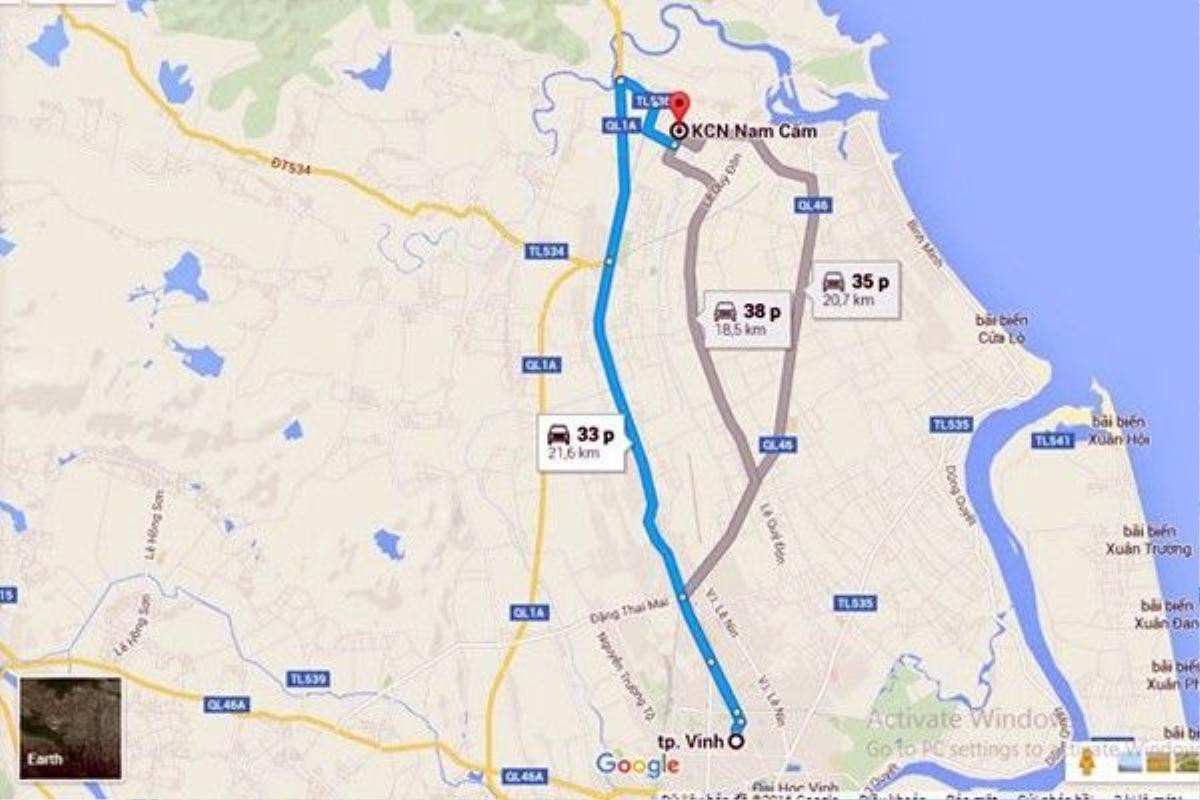 Công ty cổ phần thế giới gỗ Việt Nam nằm cách TP Vinh hơn 20 km về hướng Bắc. 