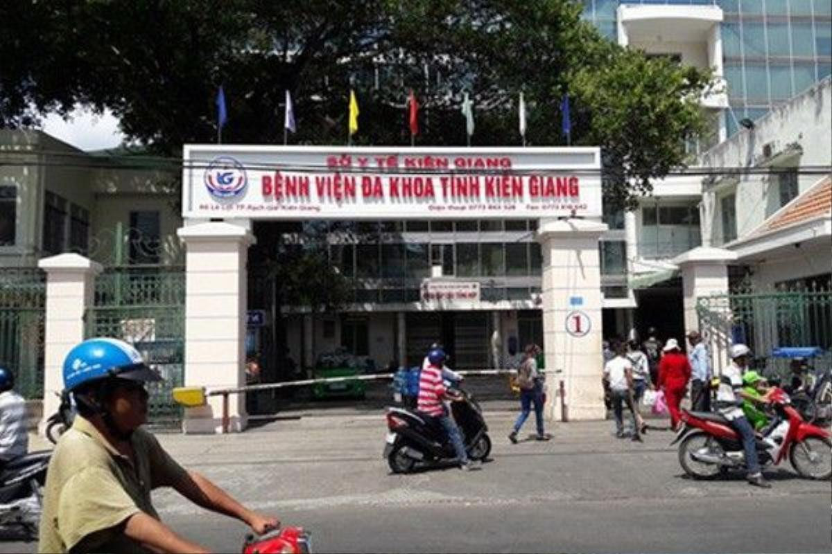 BVĐK tỉnh Kiên Giang- nơi xảy ra vụ hỗn chiến giữa người thân của 2 bệnh nhân.