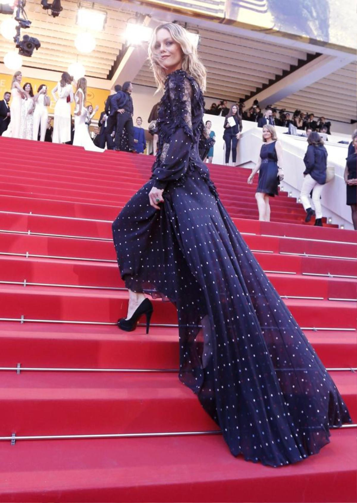 Jury member actress and singer Vanessa Paradis poses on the red carpet for the screening of the film "Mal de pierres" (From the Land of the Moon). REUTERS/Regis Duvignau