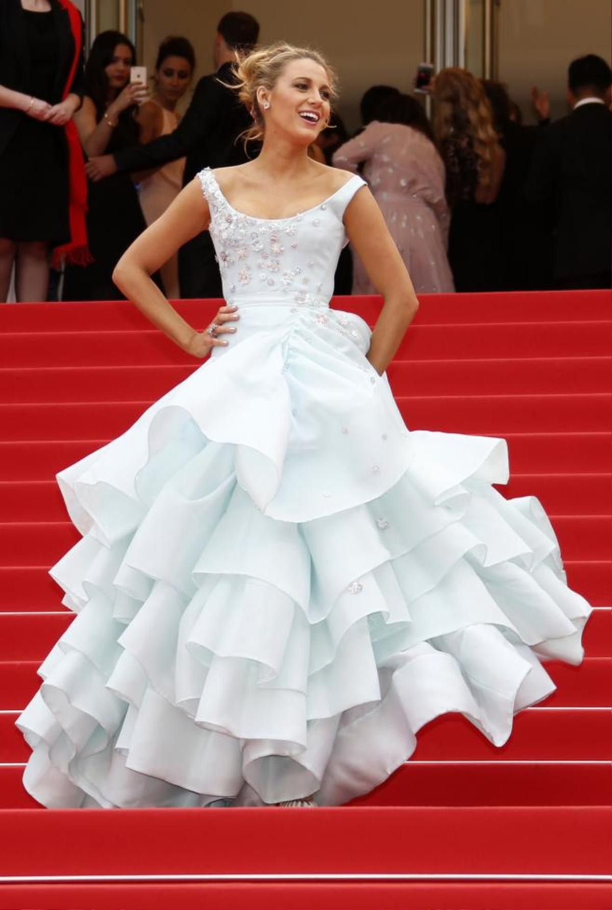 Actress Blake Lively poses on the red carpet as she arrives for the screening of the film "Ma loute" (Slack Bay) in competition. REUTERS/Jean-Paul Pelissier