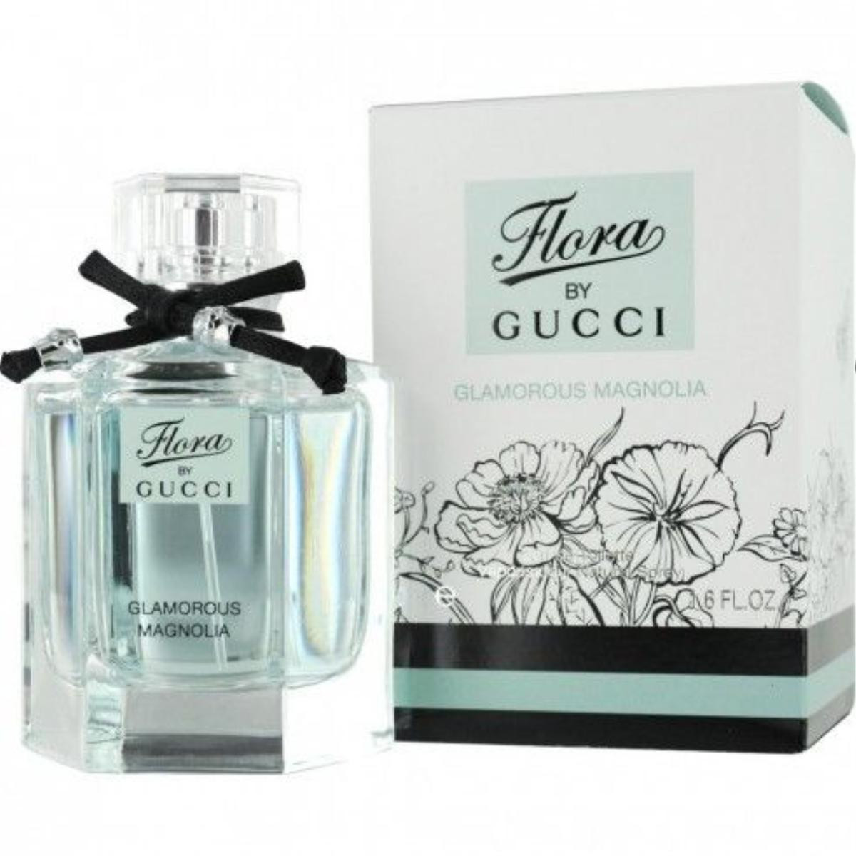 Flora Garden Glamorous Magnolia thuộc bộ sưu tập Flora by Gucci Garden Collection được lấy cảm hứng từ chiếc khăn Gucci huyền thoại nghệ sĩ Vittorio Accornero thiết kế riêng cho công nương Monaco. Chiết xuất từ hoa lan nam phi, cỏ lá, cam quýt ở tầng hương đầu, men theo vẻ đẹp của hoa mẫu đơn, xạ hương, đàn hương Ấn Độ và chocolate Mexico ở lớp hương giữa và cuối, đây là món trang sức kín đáo và sang trọng dành cho phái đẹp khi tiết trời vào hạ.