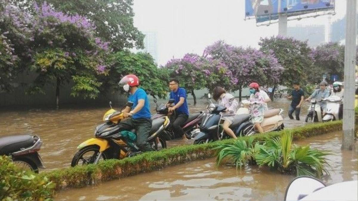 Nhiều xe mát cố gắng di chuyển được một lúc rồi cũng đành bỏ cuộc vì nước ngập làm chết máy xe.