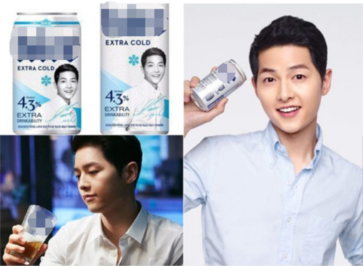 Song Joong Ki xuất hiện trên lon bia gây tranh cãi.