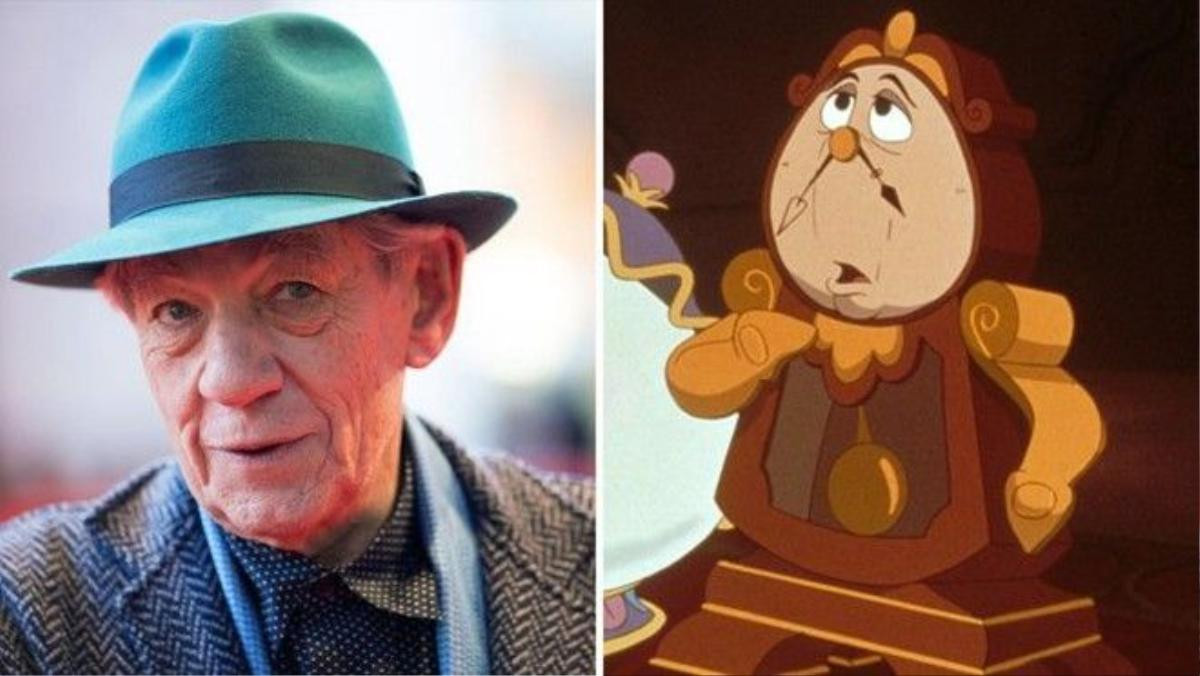 Ian McKellen trong vai Cogsworth.