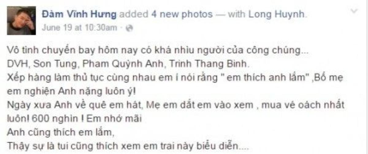 Mr Đàm chia sẻ suy nghĩ của mình về Sơn Tùng M-TP trên trang cá nhân.