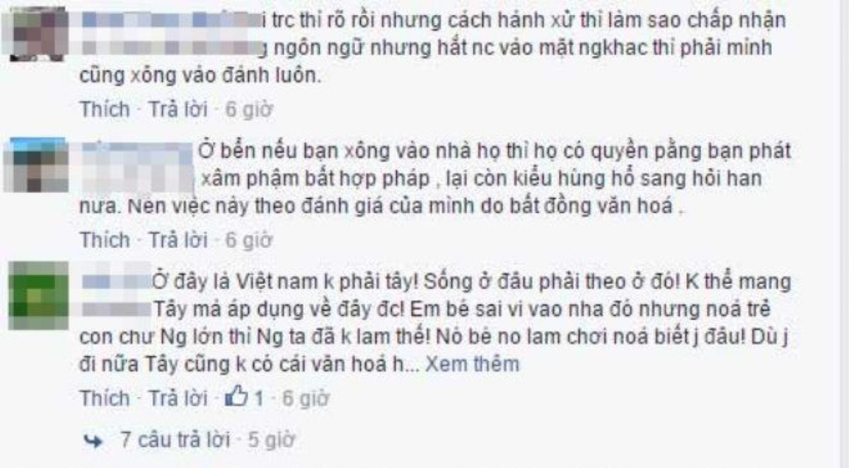 Nhiều độc giả bức xúc với hành động tạt mắm tôm vào người cháu bé 5 tuổi 