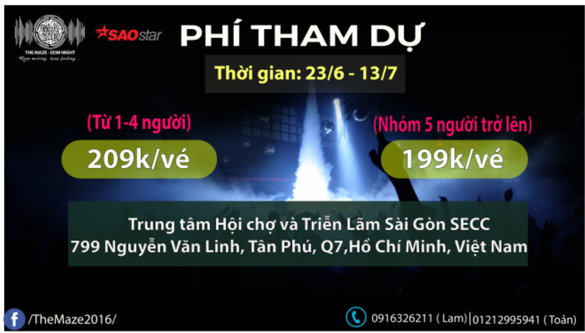 Thông tin chi tiết về giá vé của chương trình.