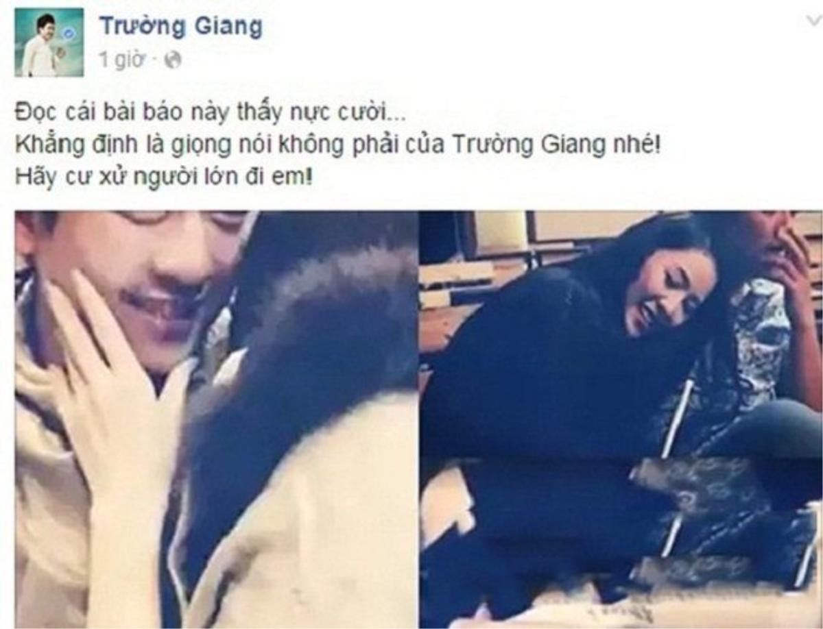 Trường Giang bức xúc: "Hãy cư xử người lớn đi em".