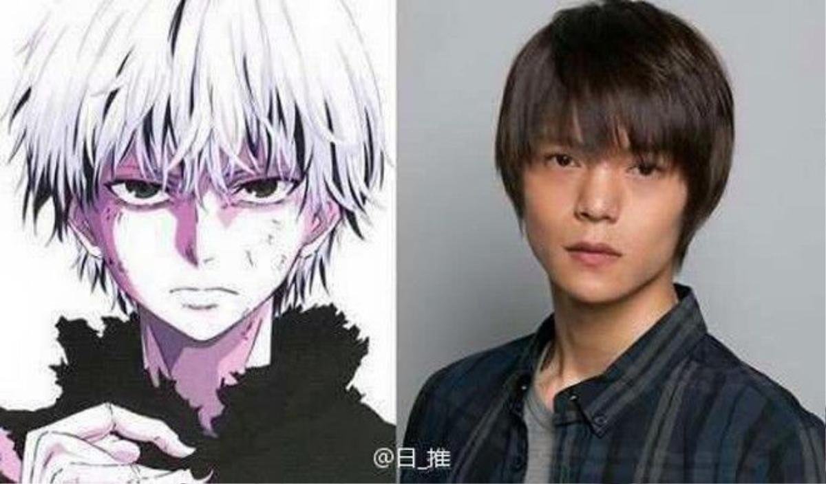 ‪Kubota Masataka vào vai Kaneki Ken, nhân vật chính của Tokyo Ghoul.