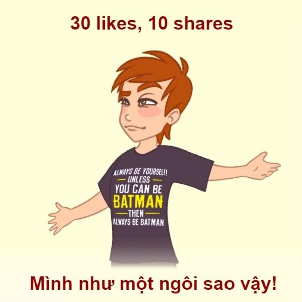 Lượng like (thích) và share (chia sẻ) luôn giữ vai trò quan trọng đối với các cư dân mạng.