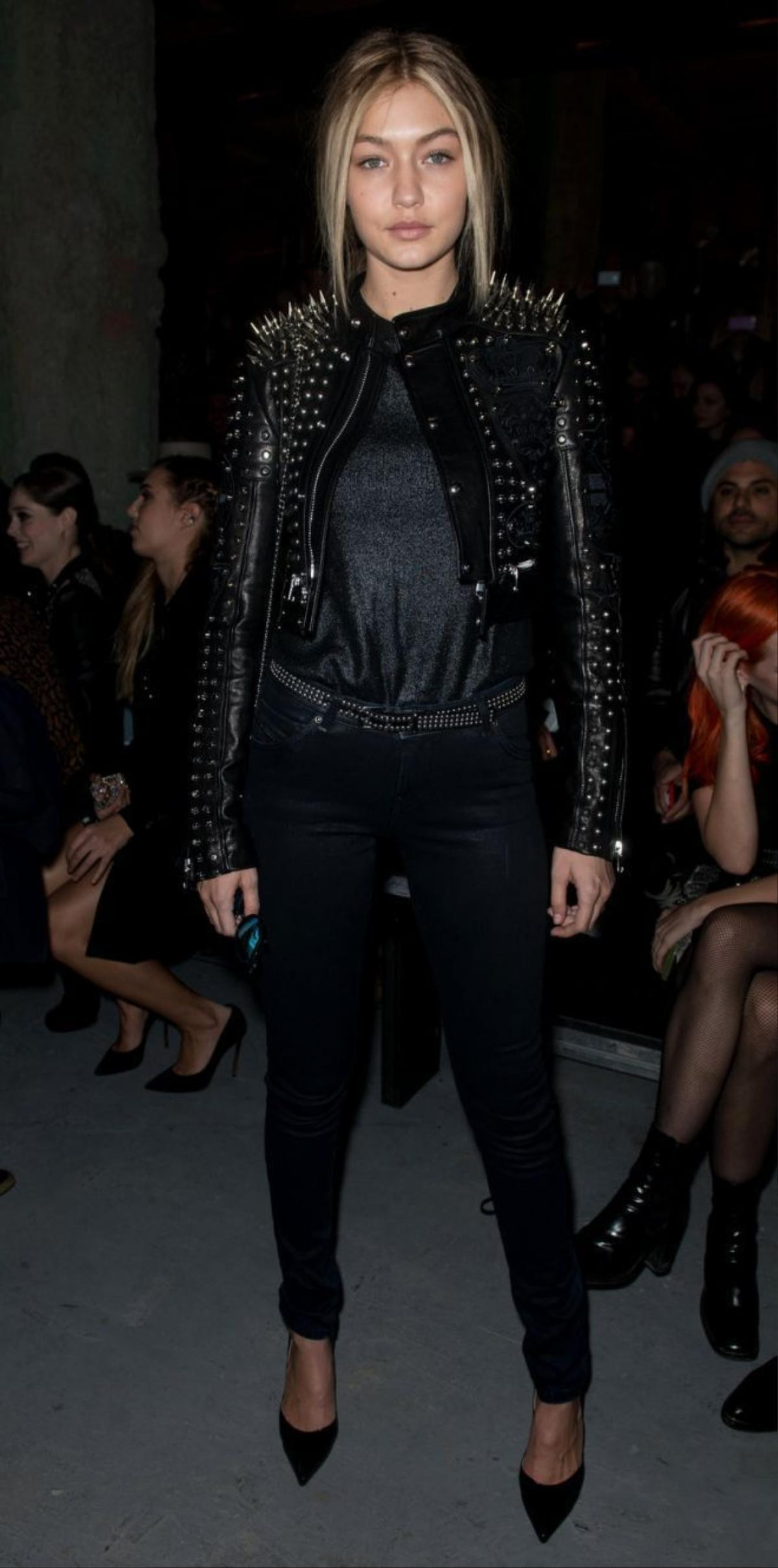 NEW YORK, NY - FEBRUARY 17: Gigi Hadid attends the Diesel Black Gold fashion show during Mercedes-Benz Fashion Week Fall 2015 on February 17, 2015 at 23 Wall Street in New York City. (Photo by Wendell Teodoro/WireImage)