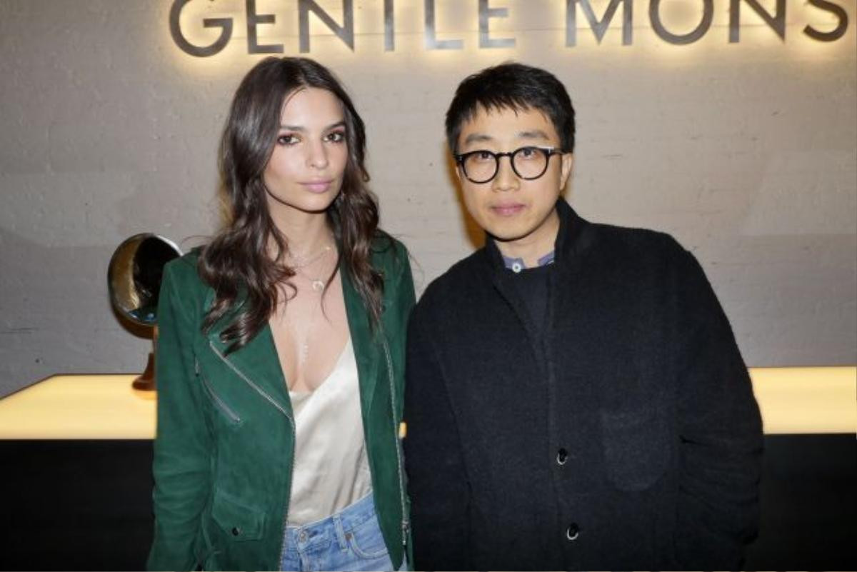 Mandatory Credit: Photo by Swan Gallet/WWD/REX/Shutterstock (5586015r) Emily Ratajkowski and Han Kook Kim Gentle Monster store opening, Fall Winter 2016, New York Fashion Week, America - 11 Feb 2016