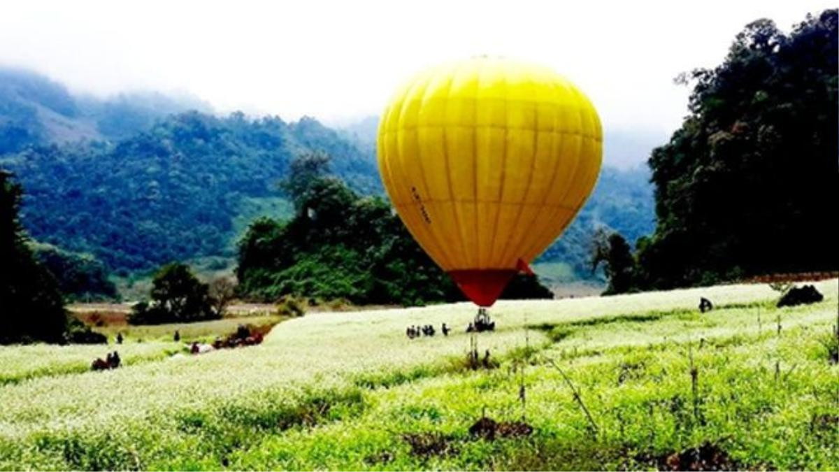 Vé vào cửa tham quan là 30.000 đồng. Ảnh: Moc Chau Ballooning