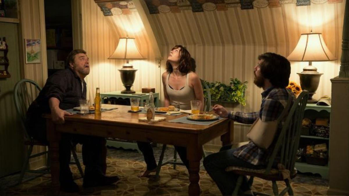 John Goodman as Henry; Mary Elizabeth Winstead as Michelle; and John Gallagher Jr. in 10 CLOVERFIELD LANE; by Paramount