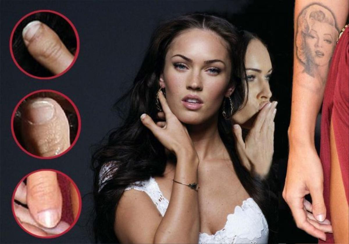 Dù có nhan sắc cực kì quyến rũ nhưng Megan Fox lại không hài lòng về hai ngón tay cái ngắn ngủn của mình. Đây được cho là ảnh hưởng của căn bệnh ngón ngắn.